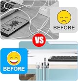 URAQT Cable Clips Holders 20 Pcs Silicone Desk Cable Management Grey view 7