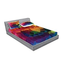Lunarable Abstract Fitted Sheet & Pillow Sham