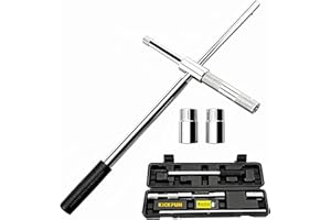 KickFun Universal Lug Wrench (17mm, 19mm, 21mm & 23mm) Wheel Brace for Car Wheel Nut Wrench Labor Saving Removel Tyre Wrench (25‘’ New)