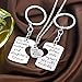3PCs/Set Father Mother Girl I Love U Charm Pendant Keyring Keychain Jewelry Gifts for Daughter Daddy Mom (2PCs Keyring & 1PC Necklace)