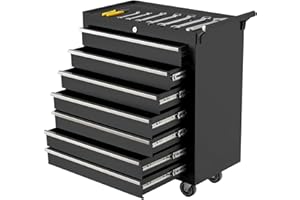 7-Drawer Rolling Tool Chest, Storage Cabinet with Wheels, Locking System & Drawer Liners, Portable Tool Cabinet Organizer for