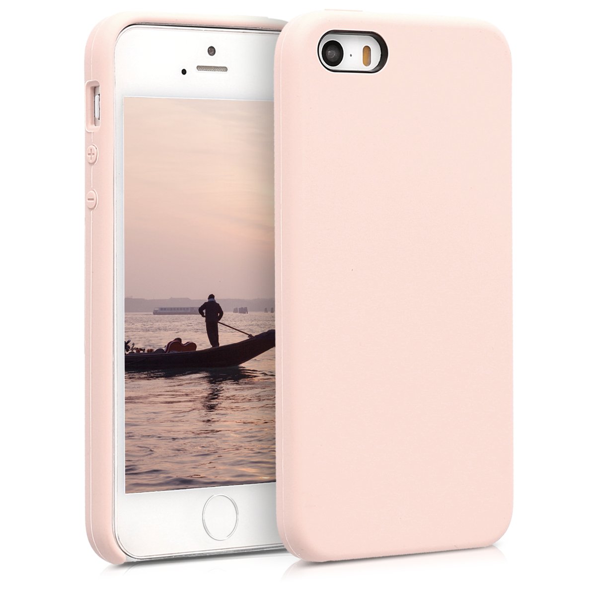 kwmobile Mobile Phone Case for Apple iPhone SE / 5 / 5S, Back Cover, Thermoplastic Polyurethane, Pale Pink โ image 1