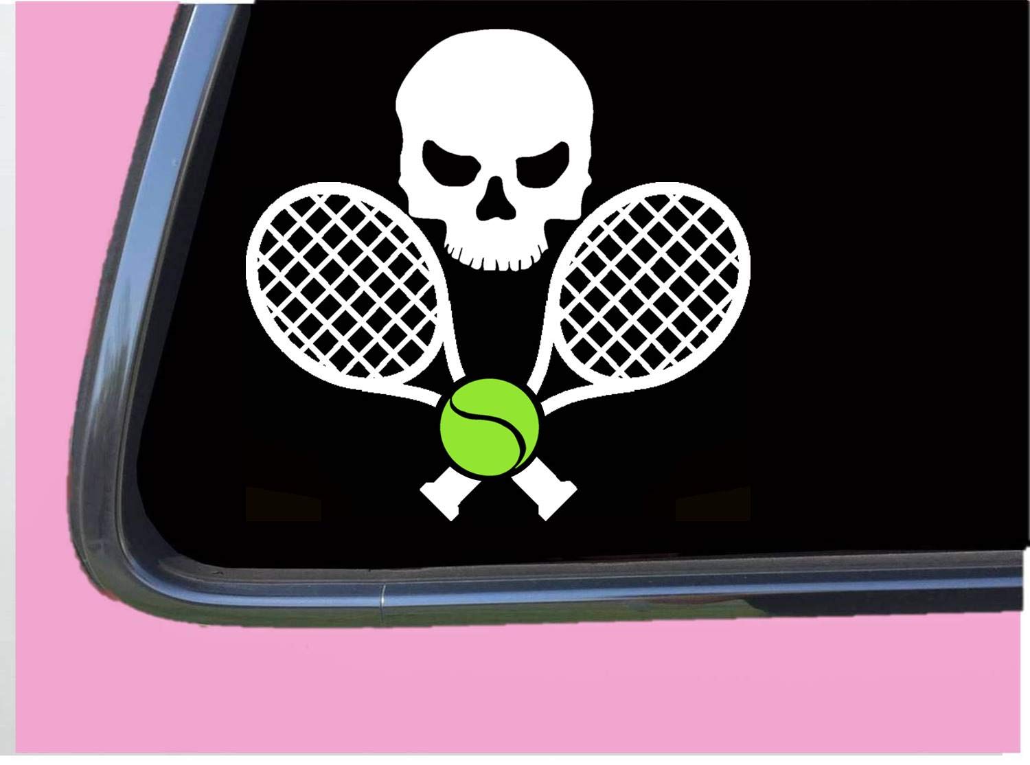 Tennis Skull Boy Sticker TP 408 vinyl 6" Decal racquet