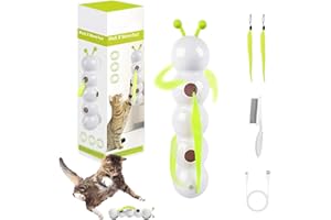 Whack a Worm Cat Toy, Whack a Mole Cat Toy, Smart Motion Caterpillar Cat Toys Interactive, Rechargeable Worm with Suction Cup