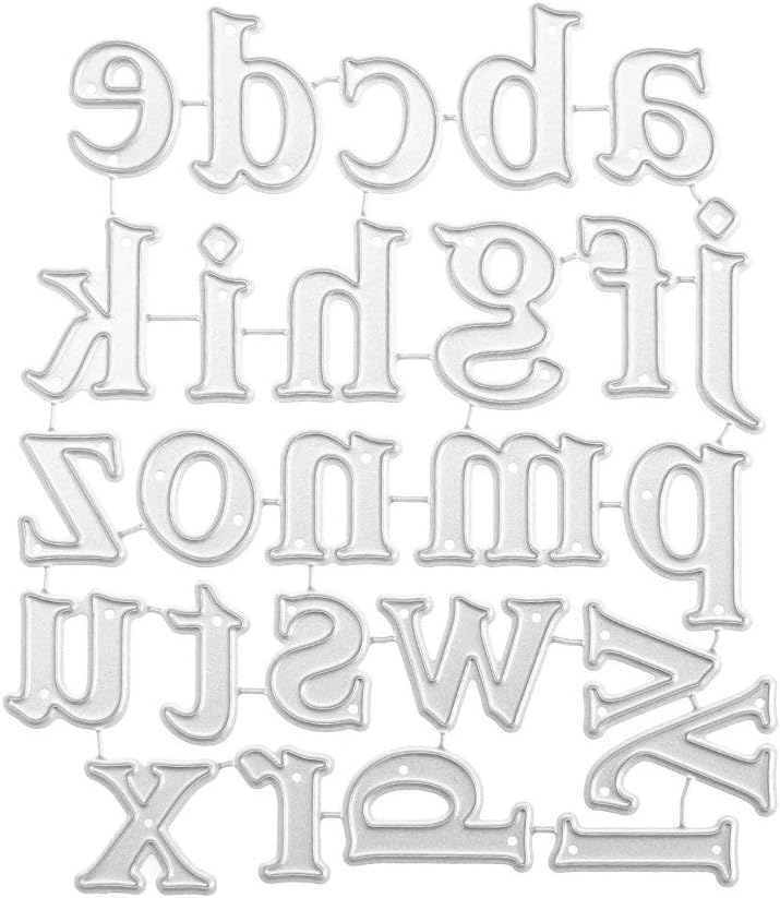 Prosperveil Metal Cutting Dies Lower Case Letters Stencil Frame for Card Making Scrapbooking DIY Crafts Wedding Birthday…