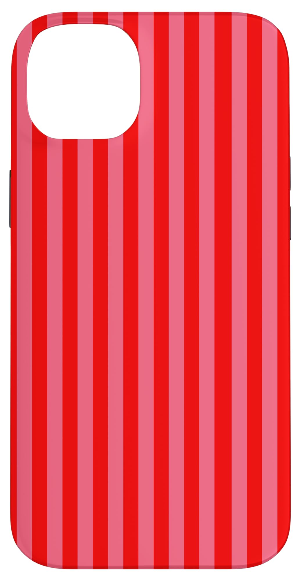 Retro Pink and Red Stripes Geometric Vertical Lines Pattern Case for iPhone 14 Plus