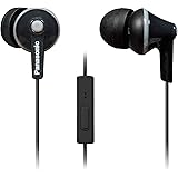 PANASONIC ErgoFit Earbud Headphones with Microphone and Call Controller Compatible with iPhone, Android and Blackberry - RP-T