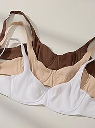 DOBREVA Women's Unlined Balconette Bra Underwire