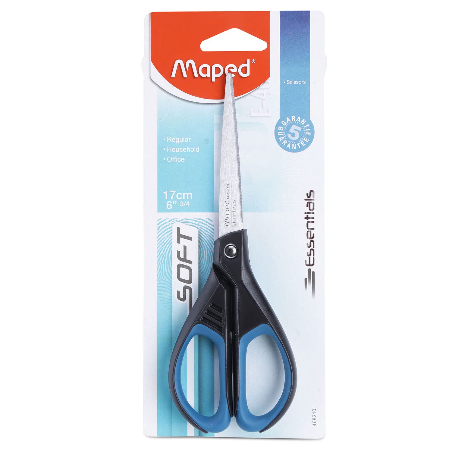 Maped 17 cm Symmetrical Bi-Mat Scissors Essentials Soft