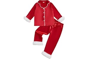 Ayalinggo Toddler Satin Merry Christmas Outfit For Kids Long Sleeve Feather Trim Pant Set Little Girl Fall Winter Clothes