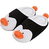 Family Cartoon Penguin Scuff Slippers Cute Anti-slip House Shoes