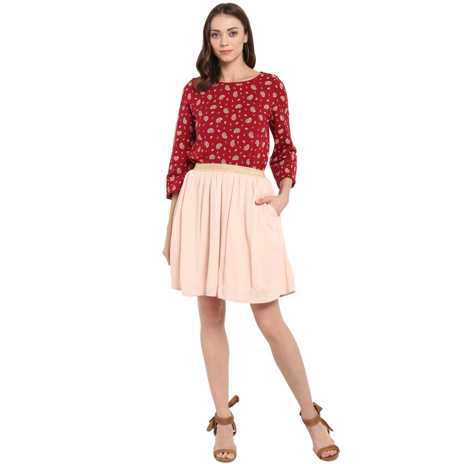 chumbak winter paisley red sweatshirt