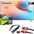 Panasonic TV-75W95AP W95 75" Mini LED 4K UHD Smart Fire TV 2024 Bundle with WN10 Neck Speaker, 4 YR CPS Enhanced Protection, 2X HDMI Cable & Deco Gear Complete Home Theater Beginner's Guidebook