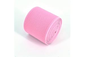 EQARP 1 Roll Flat Elastic Cord 1.5-Inch Wide by 3-Yard Double-Side Twill Elastic Band(#22 Light Pink)