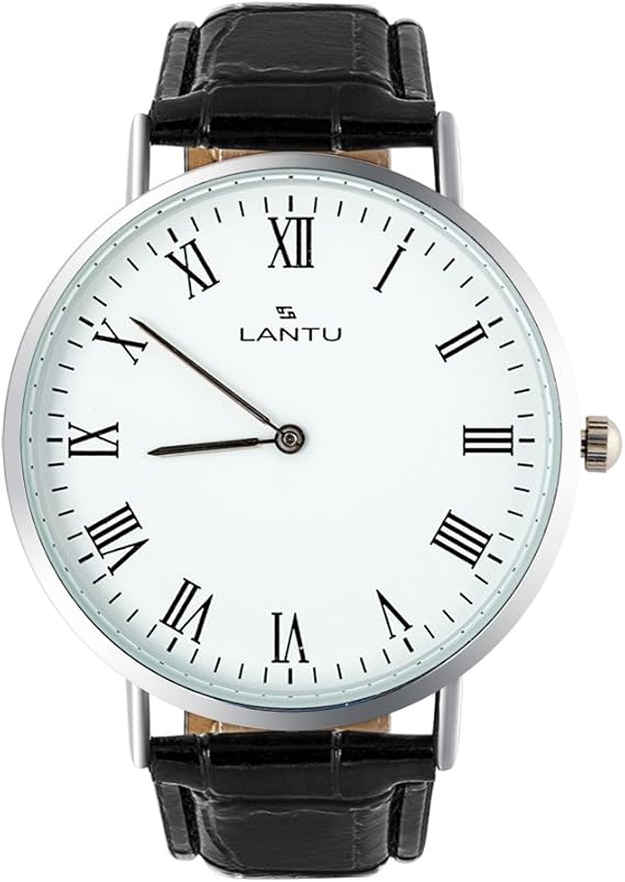 Amazon Co Jp メンズ腕時計 ローマ数字腕時計クォーツアナログwithクラシックブラウンレザー シルバー 腕時計