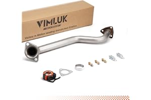 VIMLUK Stainless Steel Front Pipe Direct Fit for 2006-2011 Honda Civic 1.8L with 2.0 Inch Inlet and Outlet Includes Gasket Bo
