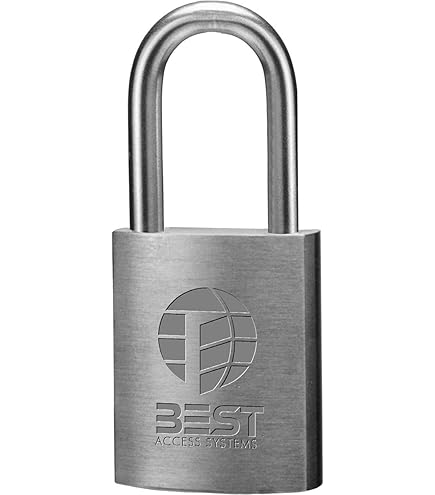 BEST Access Systems 21B722L Padlock, Stainless Steel Shackle