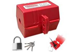 YOUNG DANCE Plug Lockout with Locking Tag, Industrial Grade Anti-Touch 110v Electric Plug & Thermostat Plug Plug Lock, Extension Cord Lock, Suitable for Factories, Home Children Power Plug Lock Protection