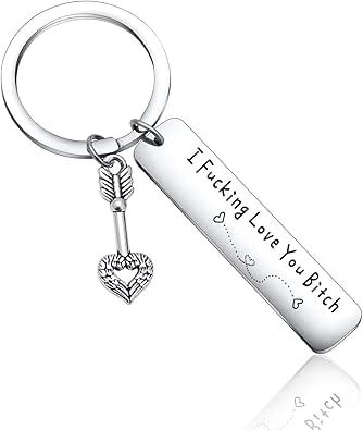 Girlfriend Wife Jewelry I Fucking Love You Bitch Bestie Girls Gift Best Friend Keychain