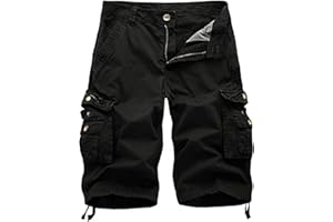 DGHM-JLMY Men Hiking Outdoor Shorts Relaxed Fit Multi Pockets Twill Plus Size Beach Cargo Shorts Outdoor Twill Cargo Short