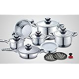 16 tlg. hochwertiges Kochgeschirrset Topfset mit 7