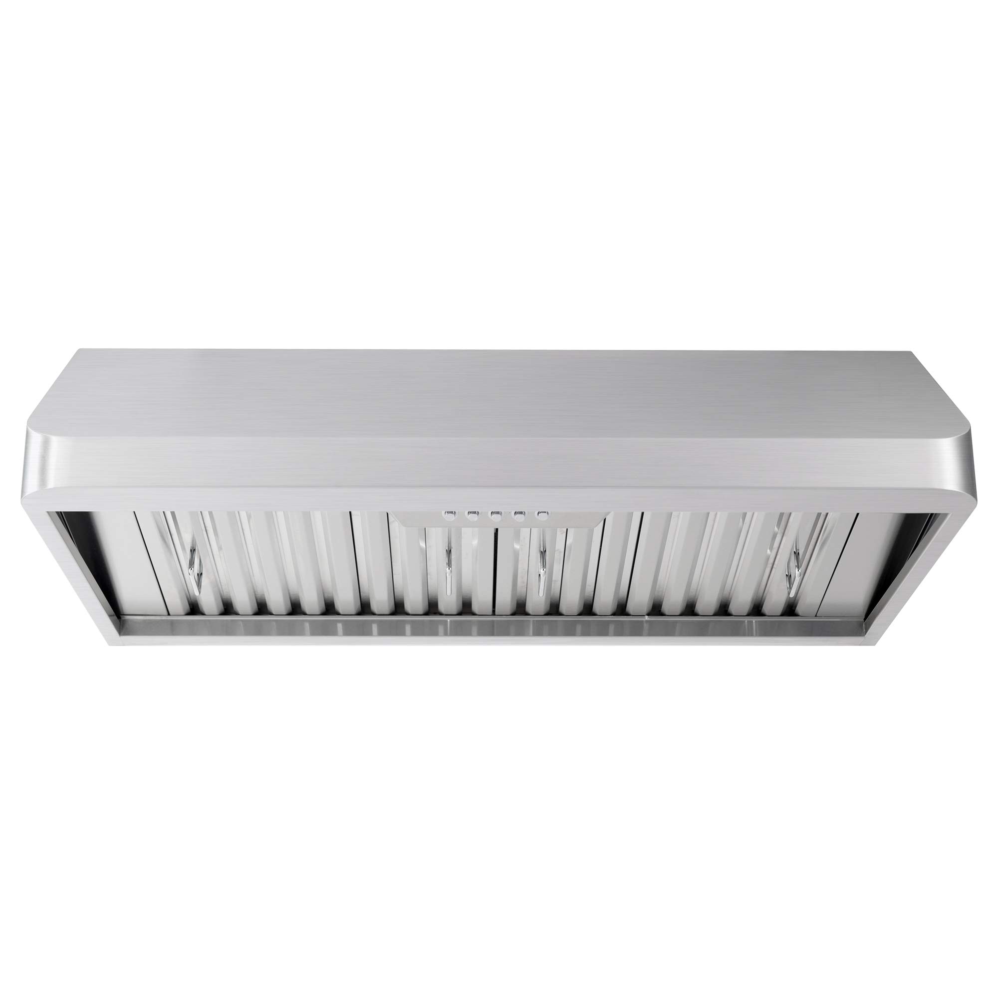 Cosmo QB90 36 in. Under Cabinet Range Hood with Push Button Controls, Permanent Filters, LED Lights, Convertible from Ducted to Ductless (Kit Not Included) in Stainless Steel
