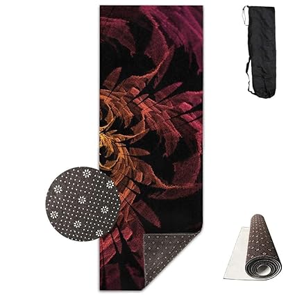 Amazon Com Bennett11 Yoga Mat With Carrying Bag Colored Line