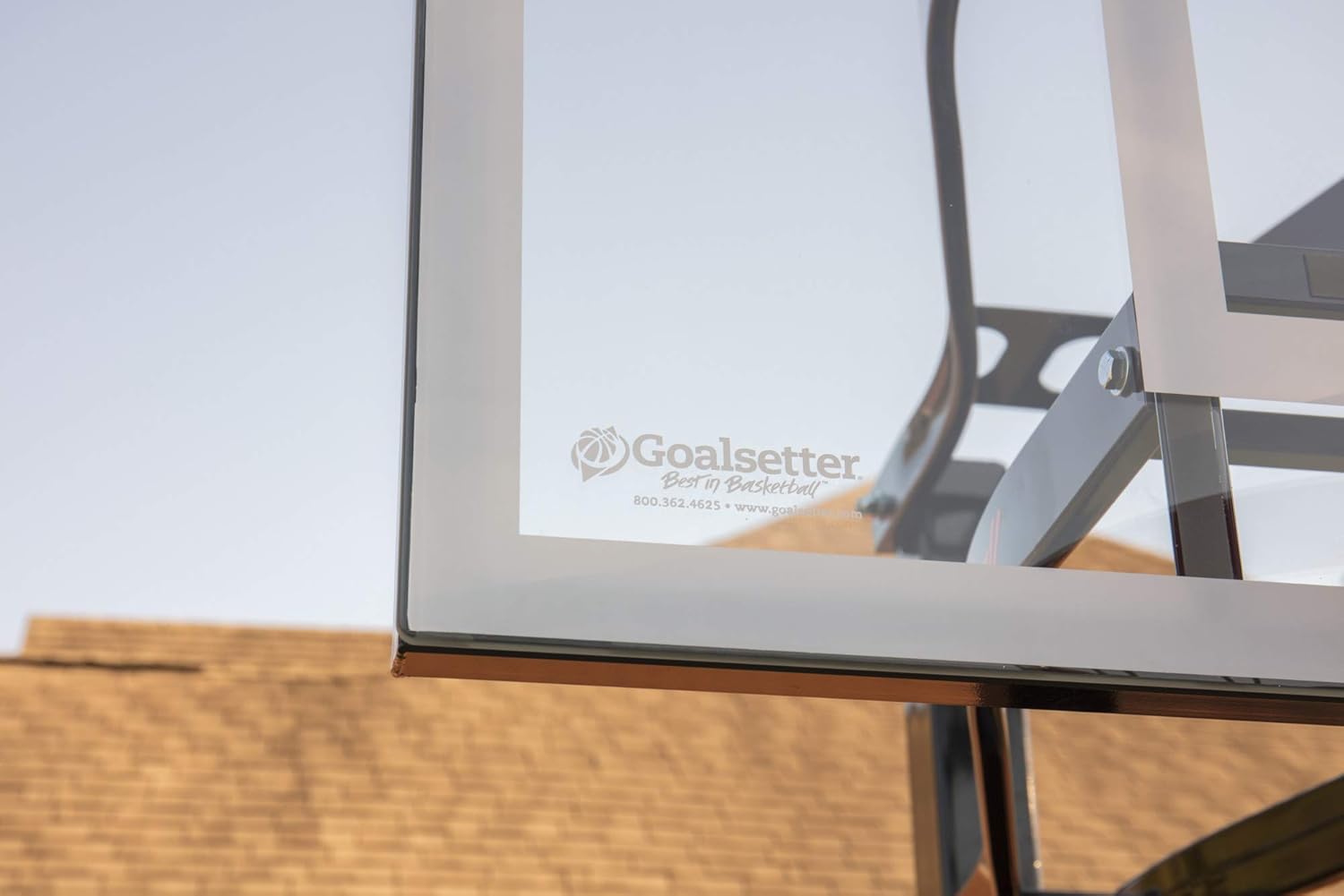 Goalsetter Contender In Ground Adjustable Basketball Hoop System with 54-Inch Glass Backboard and Single Static Rim, Black (SS44554G1W) : Sports & Outdoors