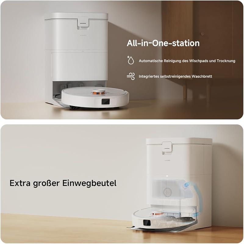 H50 Saugroboter mit Wischfunktion, 10.000 Pa, Wischpad-Anhebung