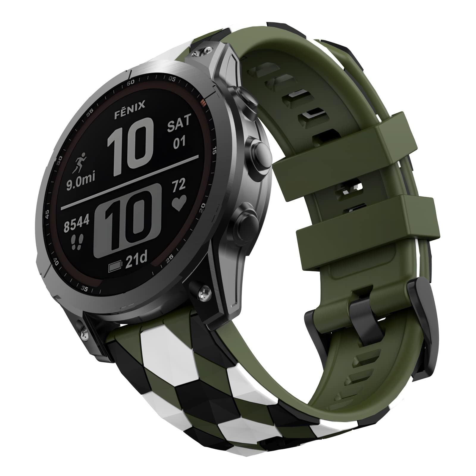 MYSNBKN Strap for Garmin Fenix 5/Fenix 6/Fenix 7, Soft Silicone Replacement Band for Garmin Forerunner 935/945/955/754/Approach S60/S62 (Quick Fit)