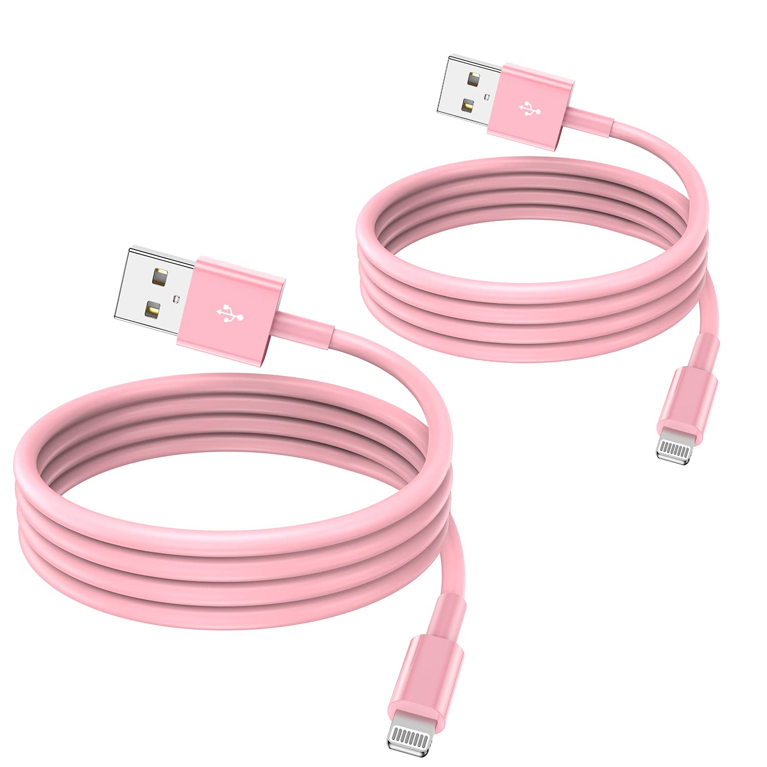 Apple MFi Certified 2 Pack Lightning to USB Cables, 2m Fast Charging iPhone Long Cables (13/12/11/X/8/7/6/iPad) for Multiple Apple Devices