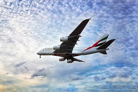 Amazon ラミネート加工された36x24インチポスター エミレーツ航空旅行 航空機 アラブフライ ドバイuae都市交通航空機 アートフレーム ポスター オンライン通販