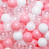 Heopeis Ball Pit Balls for Toddlers, 100/200/500 Pack &ndash; Crush Proof, BPA Free &amp; Non-Toxic Safe Play Toys for Boys &amp; Girls Play Tent, Kiddie Pool, Backyard, Birthday Party Decoration