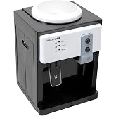 Top Loading Water Dispenser, 110V 575W Desktop Electric Water Dispenser 194℉ Hot and Cold Water Cooler Efficient Cooling &amp; Heating for Bedroom Office Grocery Store &amp; Cabinet (Black + White)
