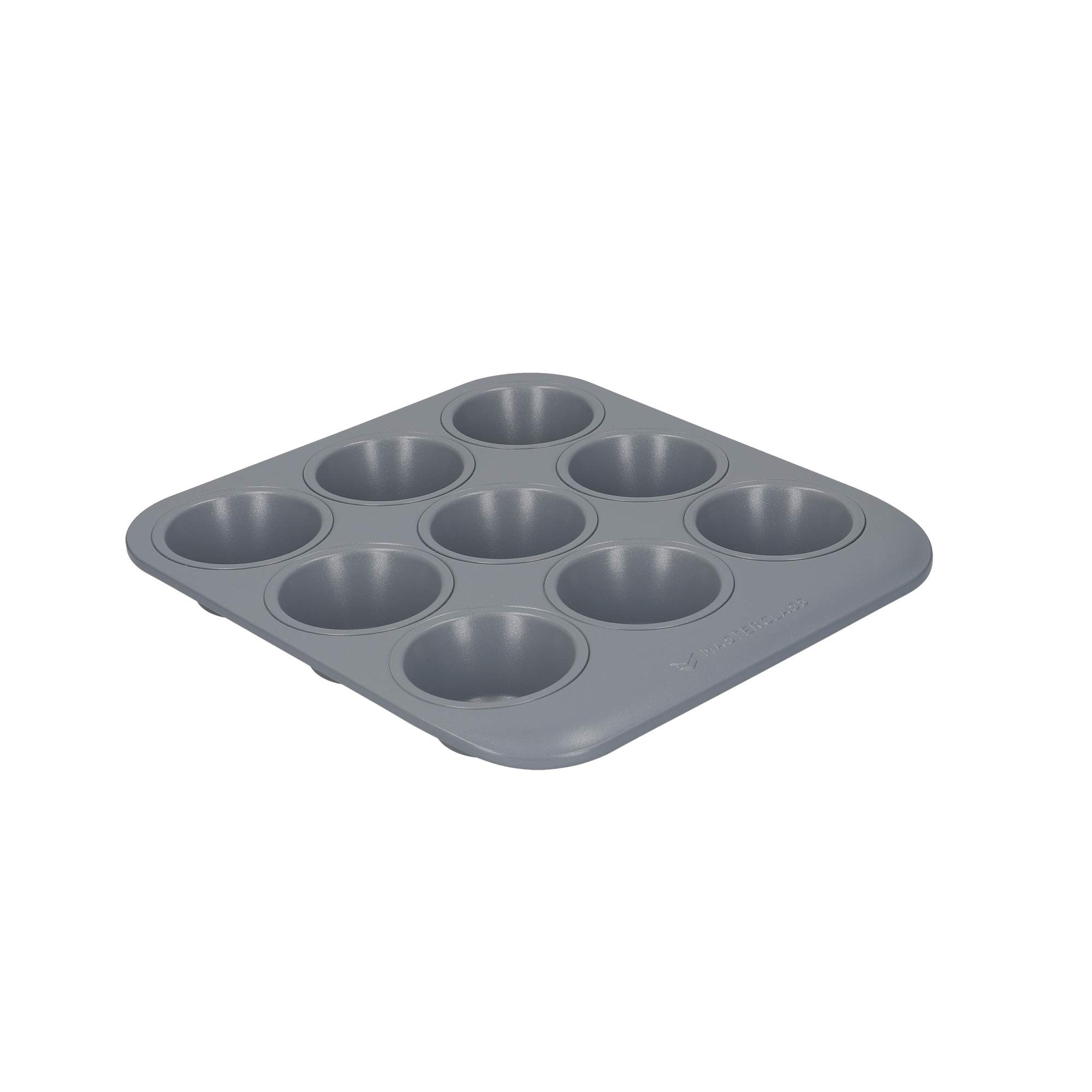 MasterClass Smart Ceramic Muffin Tray Robust with PTFE, PFOA and BPA Free Non Stick Coating, Carbon Steel, 24 x 22cm Stackable 9 Hole Cupcake Tin
