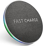GETIHU Wireless Fast Charger QC2.0/3.0 Qi Phone Charging Pad Textured Pattern Enabled Charge Station Compatible with Smartphone iPhone X 8 Samsung Galaxy S8 Plus Note 8 5 S7 S6 Edge