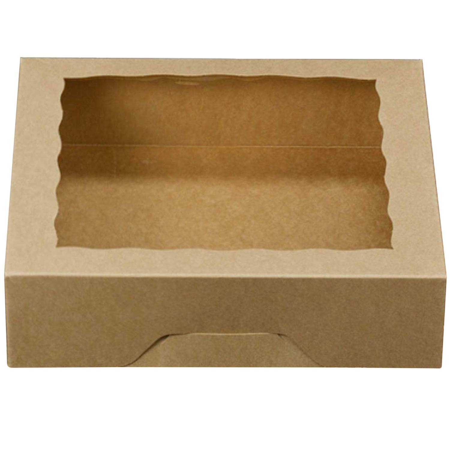 Buy 4 Brownies Box Pack of"10" Piece Brown Box Bakery Boxes with Window