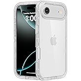 Follaroma for iPhone 17 Air Case, Heavy Duty Shockproof Protection Phone Cases, Anti-Drop, Dual Layer Transparent Protective Cover Compatible with iPhone 17 Air, 6.5 inch, Crystal Clear