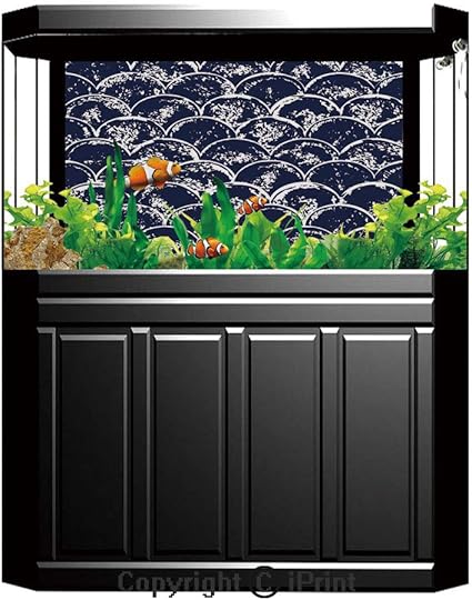 Amazon Com Aquarium Decoration Background Navy Blue Decor Cool