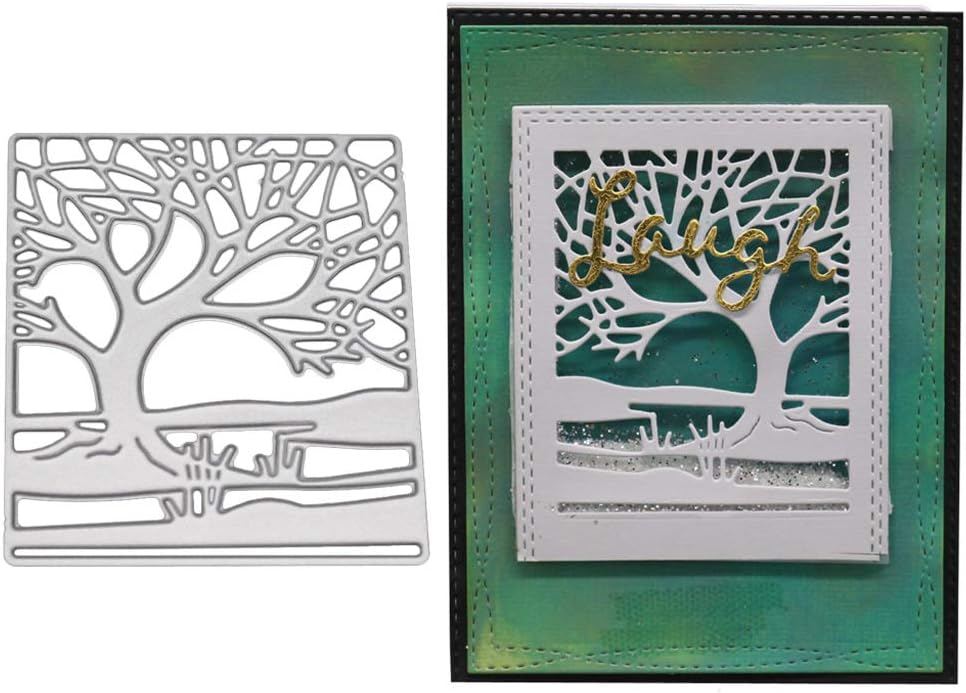 Hukai Trees Metal Cutting Dies Stencil DIY Scrapbooking Album Stamp Paper Card Embossing Craft Decor,Good Gift for Your Kids to Cultivate Their Hands-on Ability