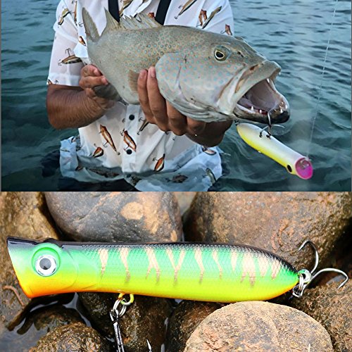 Sougayilang-Fishing-Lures-Topwater-Pencil-Popper-Plastic-Casting-Trolling-Fish-Crankbaits
