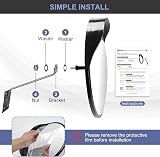 moveland 30cm Acrylic Convex Safety Mirror Wide Angle Driveway Traffic view 6