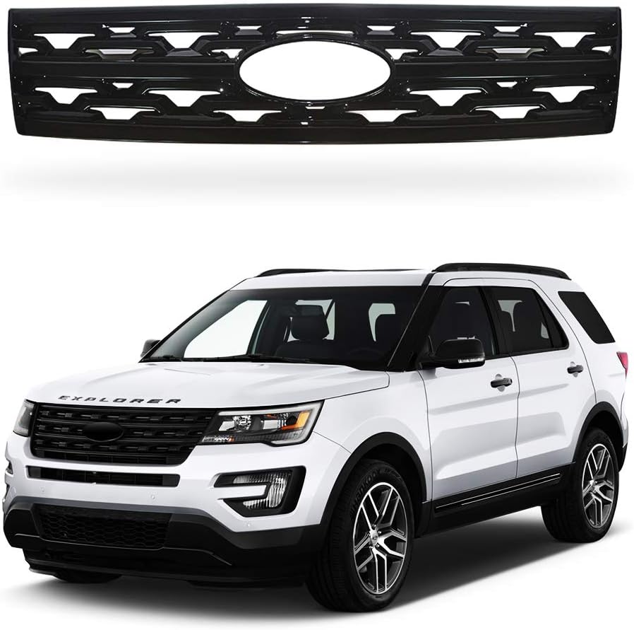 Grille Inserts Youngercar Grille Cover For 18 19 Ford Explorer Abs Gloss Black Front Bumper Hood Grille Cover Automotive Charitybox Io