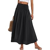 ANRABESS Maxi Skirt for Women Floral High Waisted Elastic Flowy 2026 Summer Boho Long Skirts Beach Cover Up Vacation Sundress