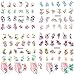 10 Different Styles Flower Nail Art Stickers Decals Self-Adhesive Sticker Tattoo, Water Transfer DIY Fingernail Nails Design Tips (Stickers A)