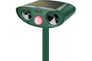 SAILHOME 2024 Solar Ultrasonic in Repellent Defender Rat, Squirrel, Deer, Raccoon, Skunk, Rabbit, Mole, Dog, Cat, Waterproof with Motion Detector