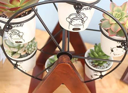 Soporte De Flor Oficina De Madera Maciza Ferris Wheel Desktop Mini ...