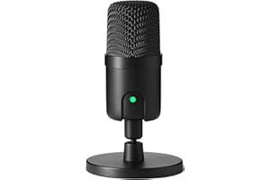 鶹 Basics Mini USB Condenser Microphone for Streaming, Recording, and Podcasting on PC, Plug and Play, Cardioid Pickup, A