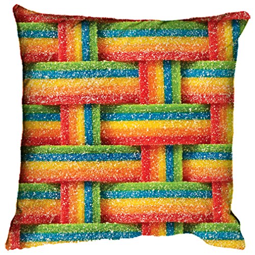 iscream Summertime Sweets Airheads Xtremes Square Fleece-Backed Microbead Pillow