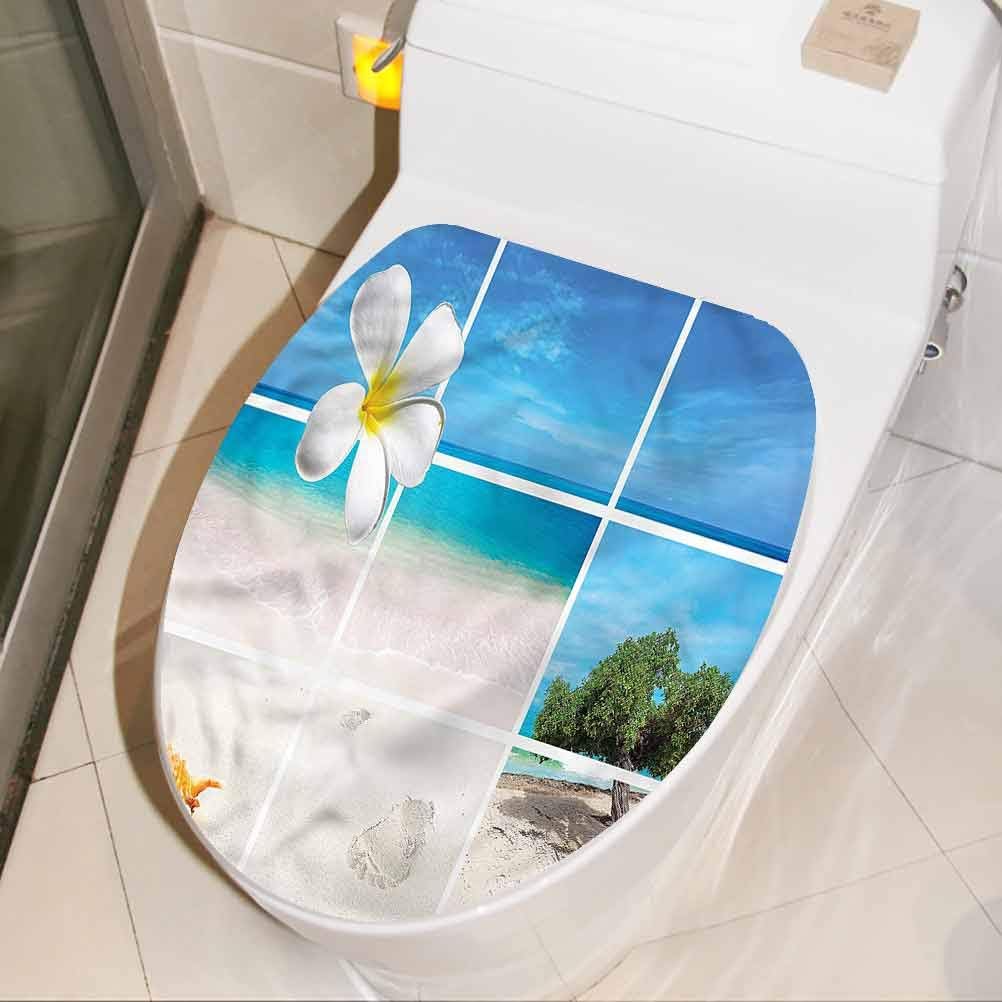 Toilet Seat Wall Sticker Beach Caribbean Seaside Pictures Diy Removable Toilet Bathroom Wc Wall Sticker Funny Fun Home Decor 13 X 16 Inch Amazon Com